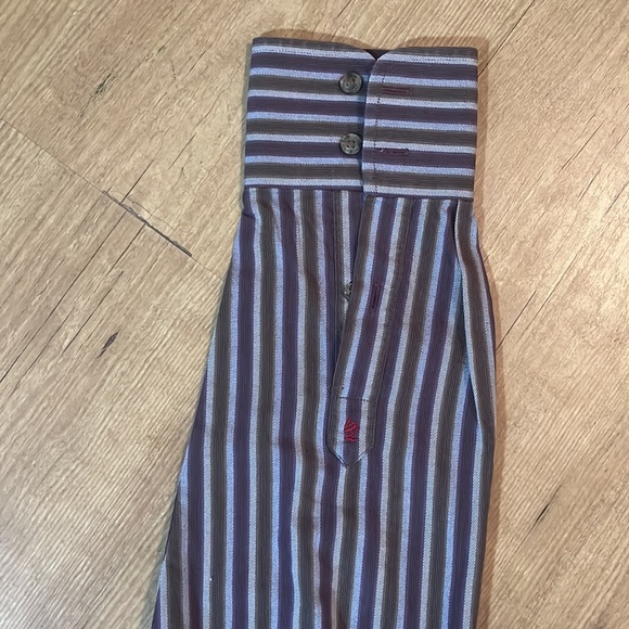 Robert Graham Brown Purple Striped Large Cotton L/S Classic Fit Button Up Shirt - Picture 5 of 8